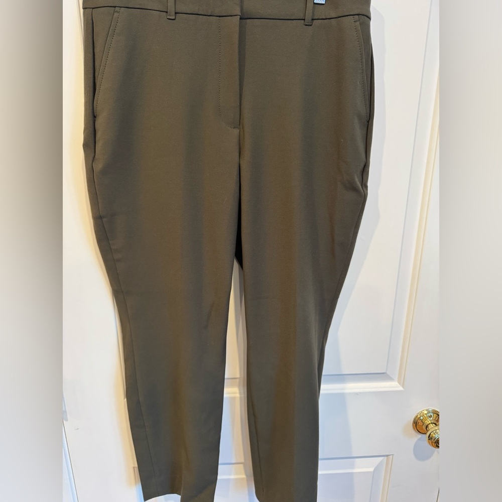 Elle Sergeant Green Slim Ankle Comfort Stretch Pants